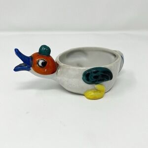 Vintage Lusterware Duck Creamer Dish Ceramic Porcelain Bird‎ Hand Painted Japan